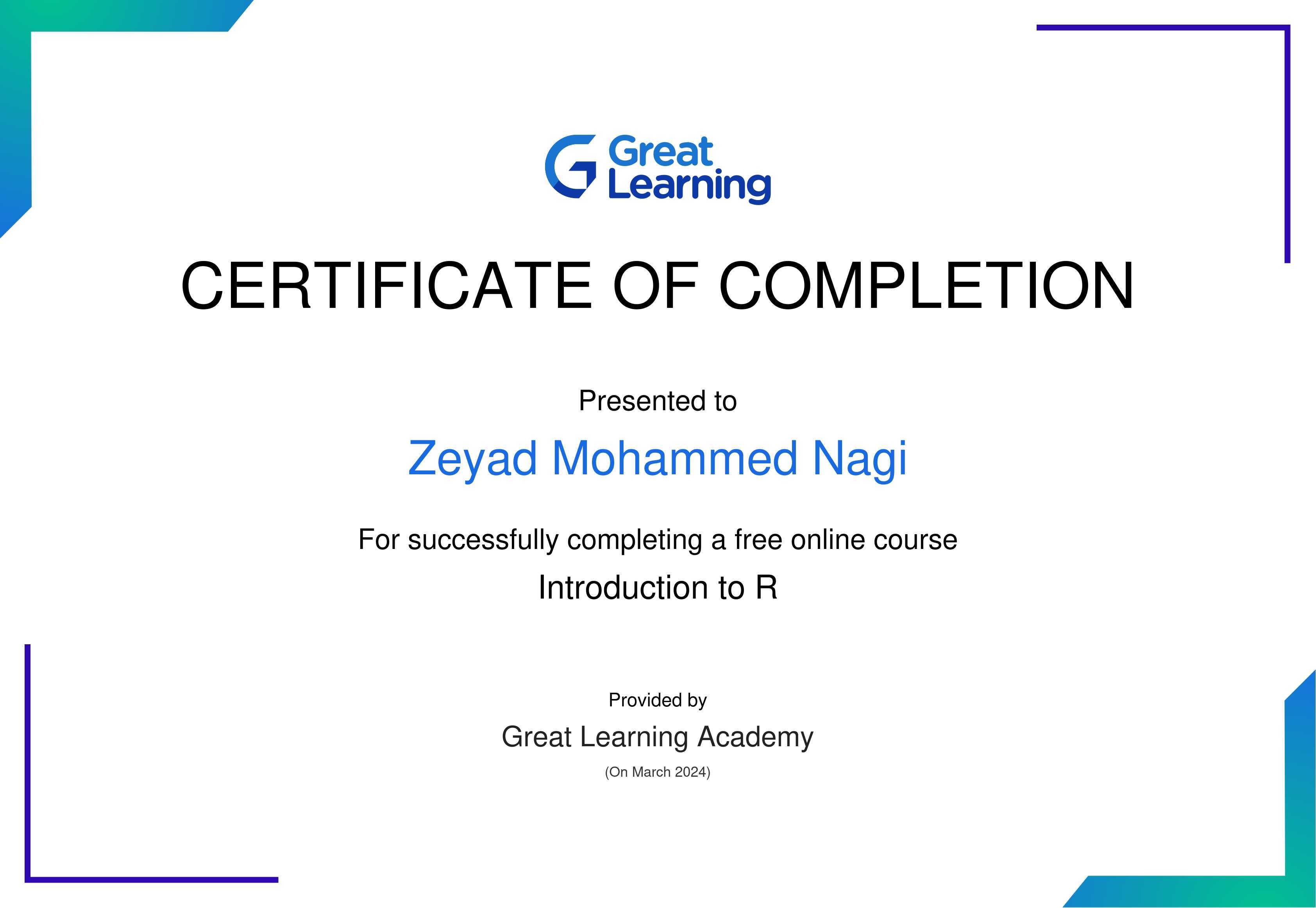 introduction to R by the great learner