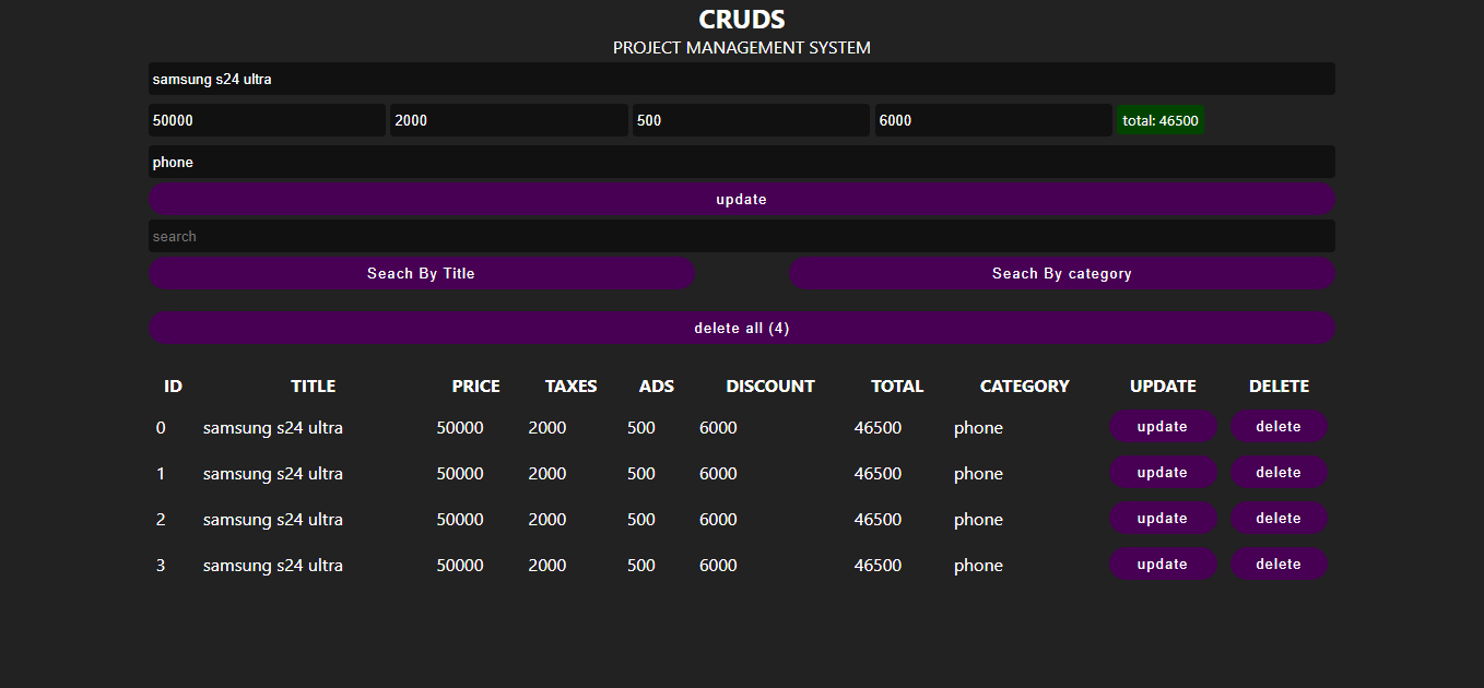 CRUD APP